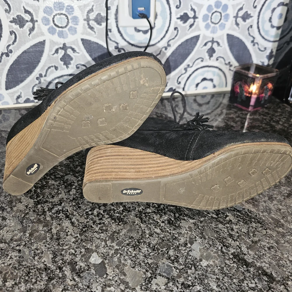 Black Suede Ankle Boots - Picture 2 of 5